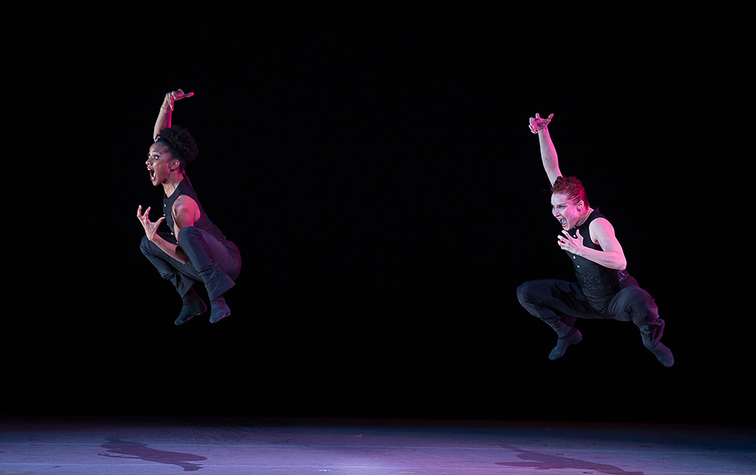 Jacquelin Harris and Megan Jakel in Robert Battle's Ella. Photo by Christopher Duggan